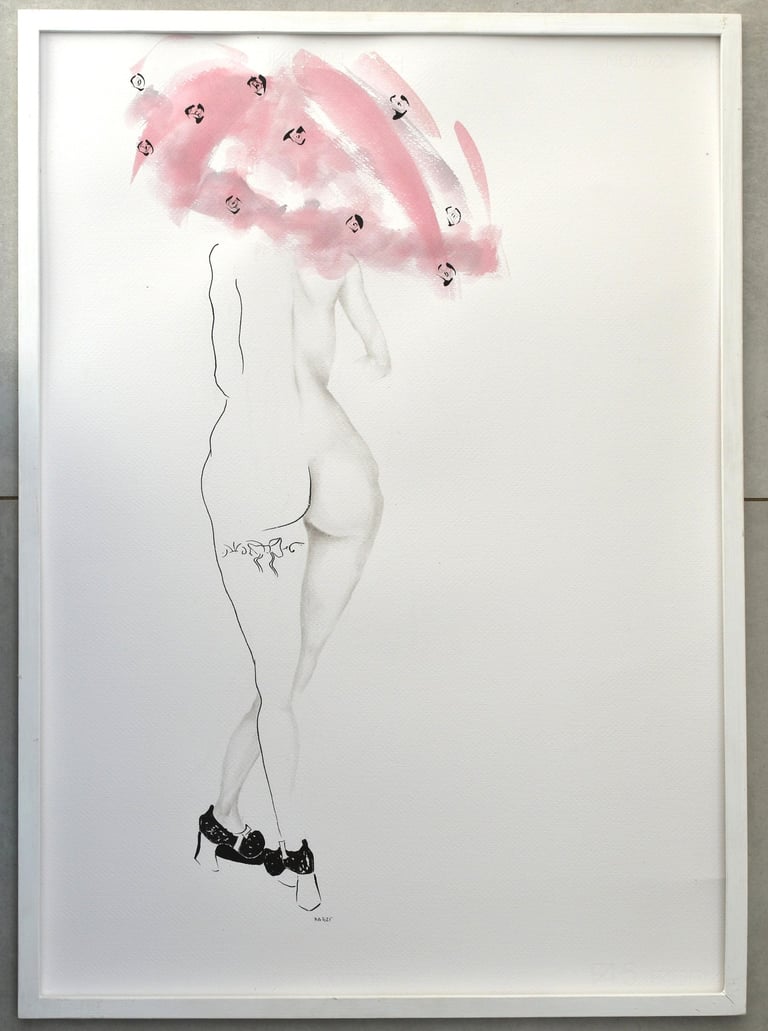 ombrelle dessin à l'encre artdrawing