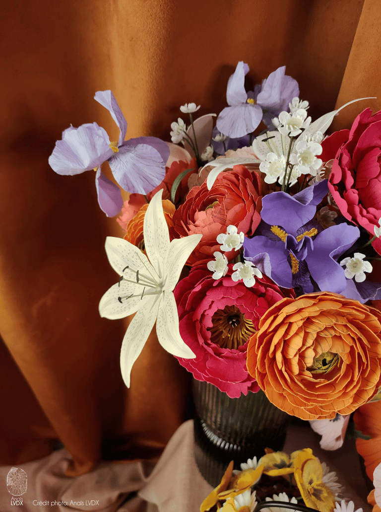 bouquet de fleurs en papier 