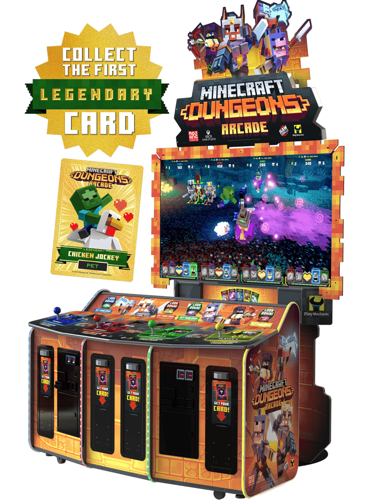 Raw Thrills Minecraft Dungeons Arcade Game