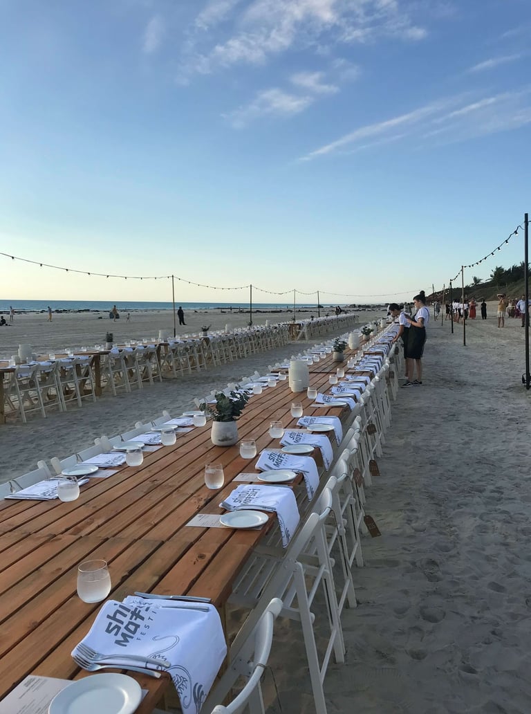 Long table dinner in Australia