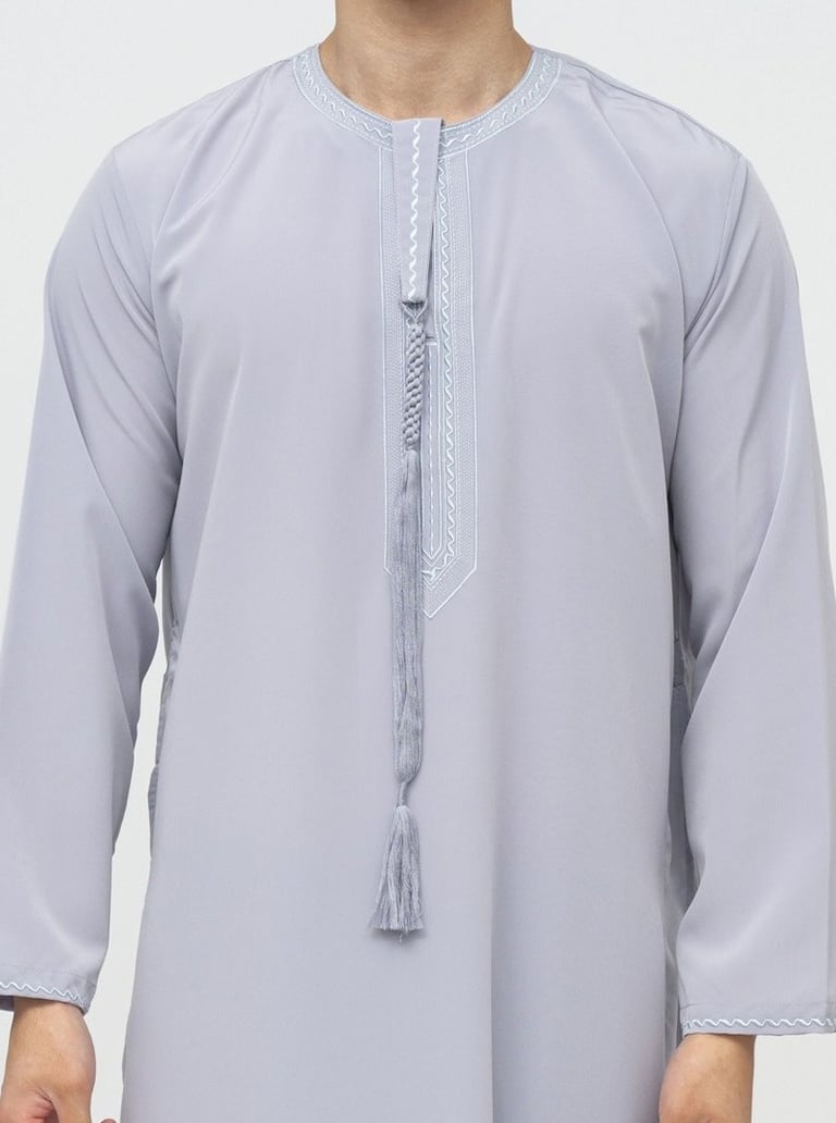 Qamis al emad gris émirati