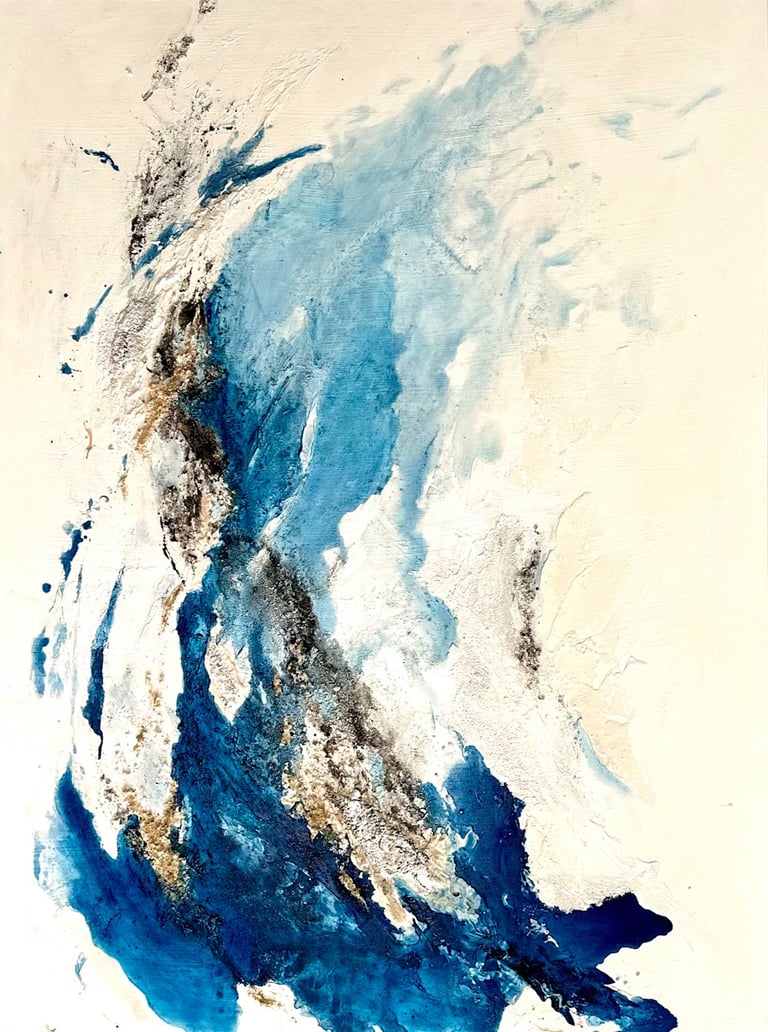 Peinture abstraite Caroline Blanc