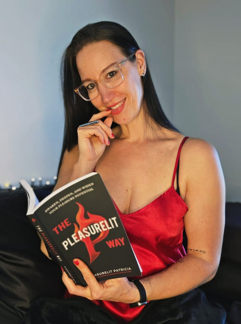 Pleasurelit Patricia with her bestseller book The Pleasurelit Way.