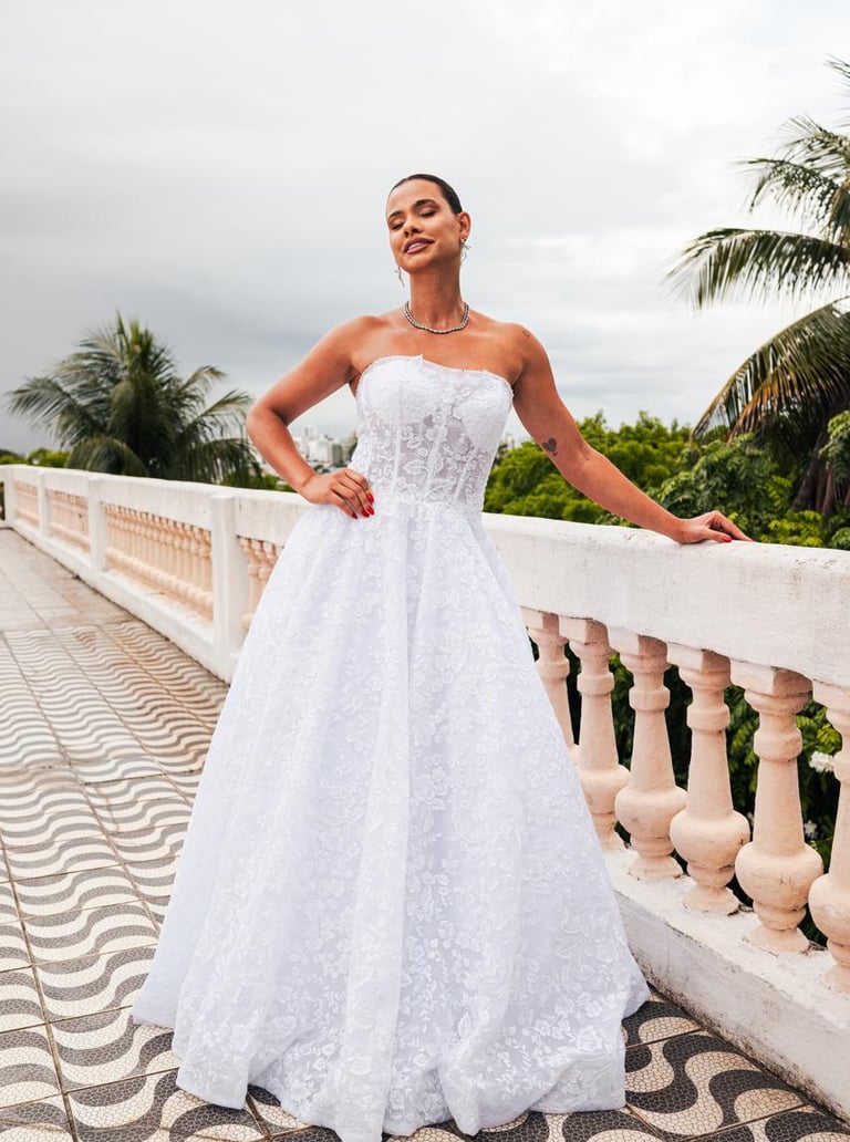 Vestido noiva branco longo - Sublime Recife 
