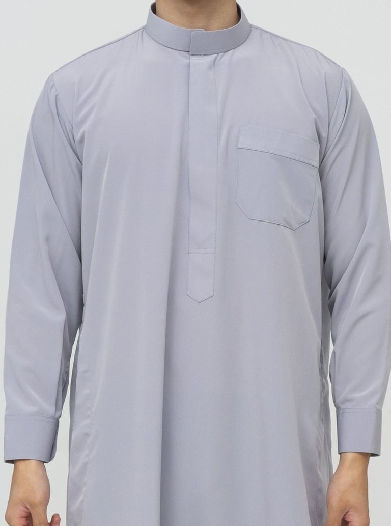 qamis al emad saoudien gris