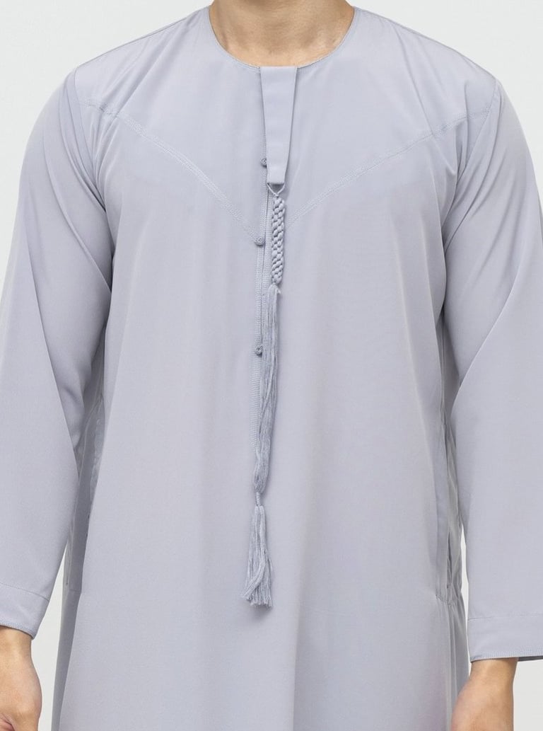 Qamis Al Emad Émirati Gris