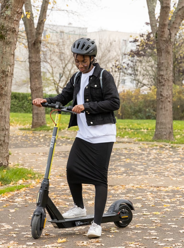Ready to zoom off my Trekk scooter