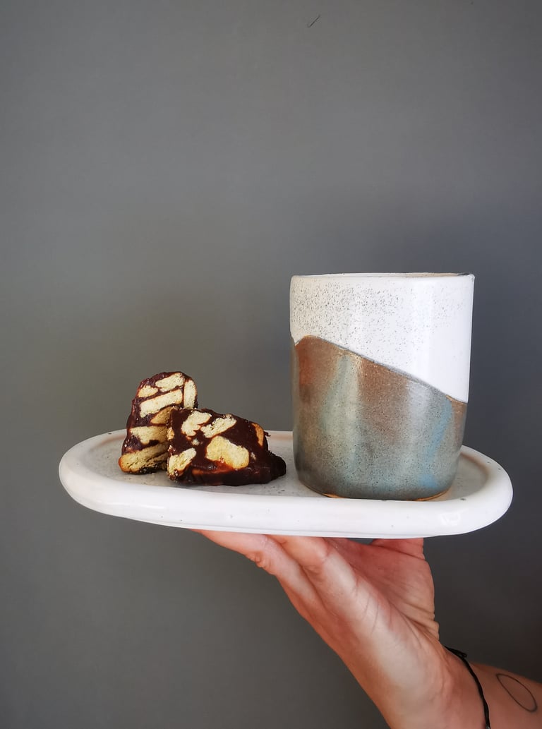 Handmade ceramic espresso mug
