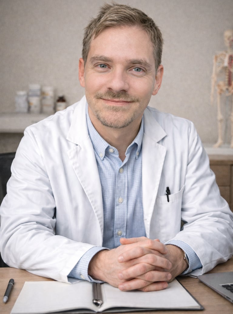 Medico del lavoro libero professionista in ambulatorio per consulenza sanitaria alle aziende