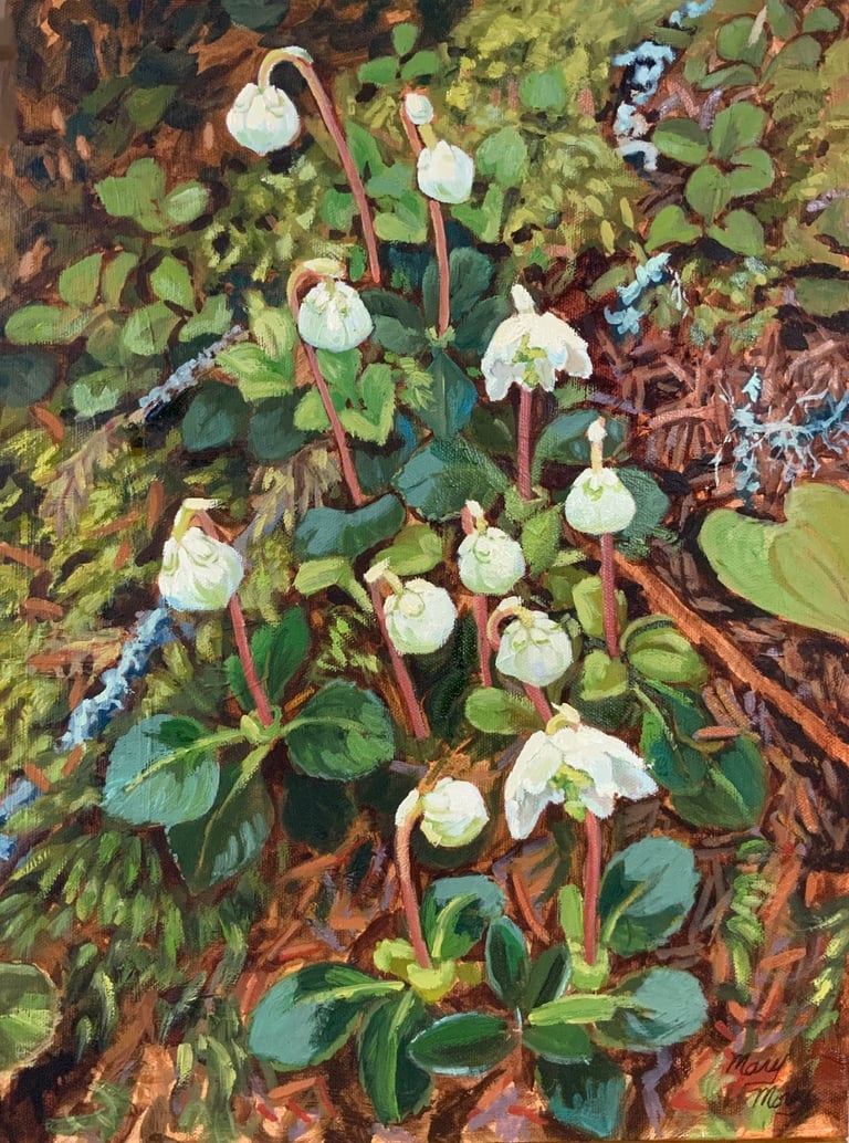 Salamander Lanterns  - Painting by Mary Morey