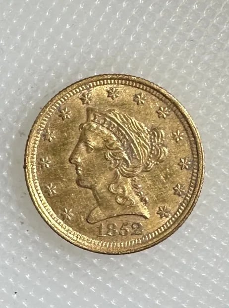 1852 Gold 2 1/2 dollar 