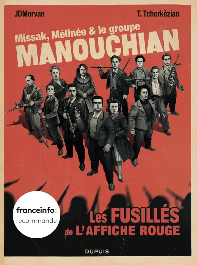 Première de couverture de la BD Missak, Mélinée& le groupe Manouchian