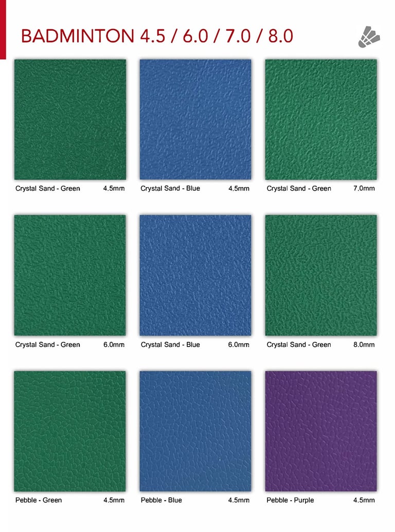 Badminton PVC flooring BWF Approved