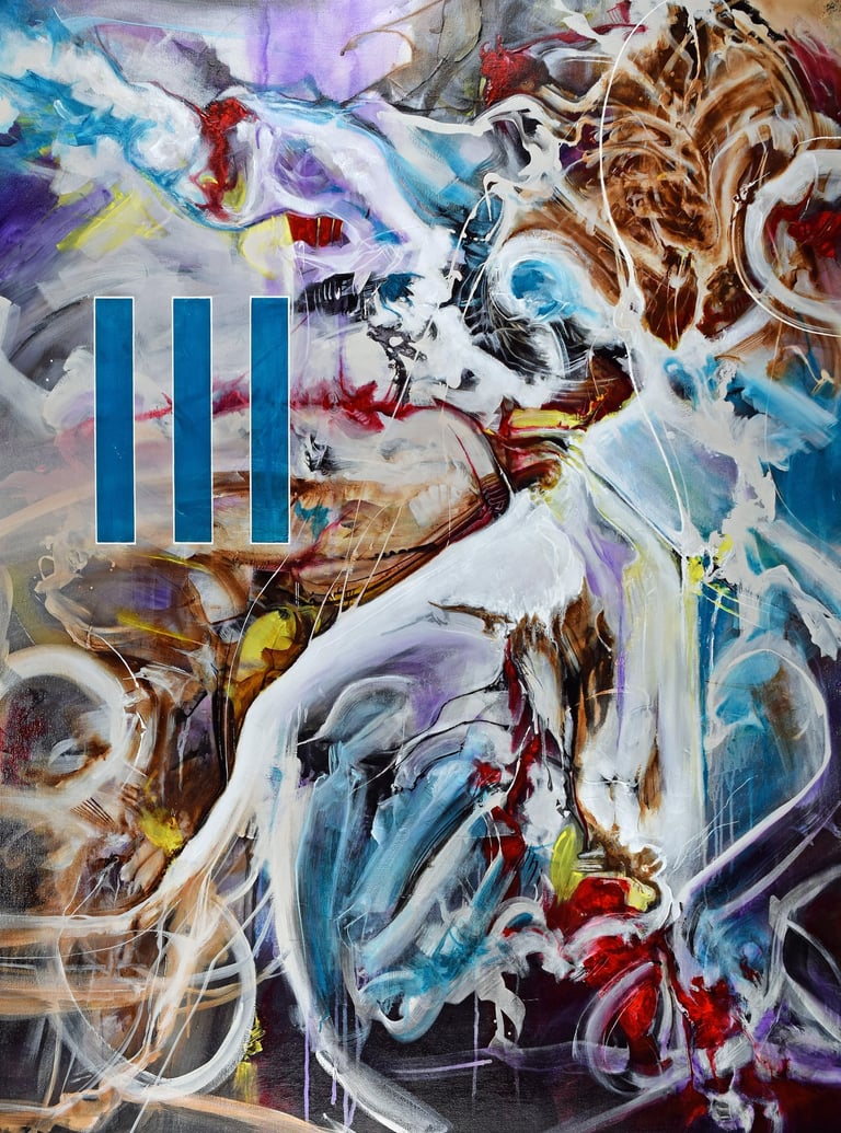 non-objective, bold, energetic, abstract art