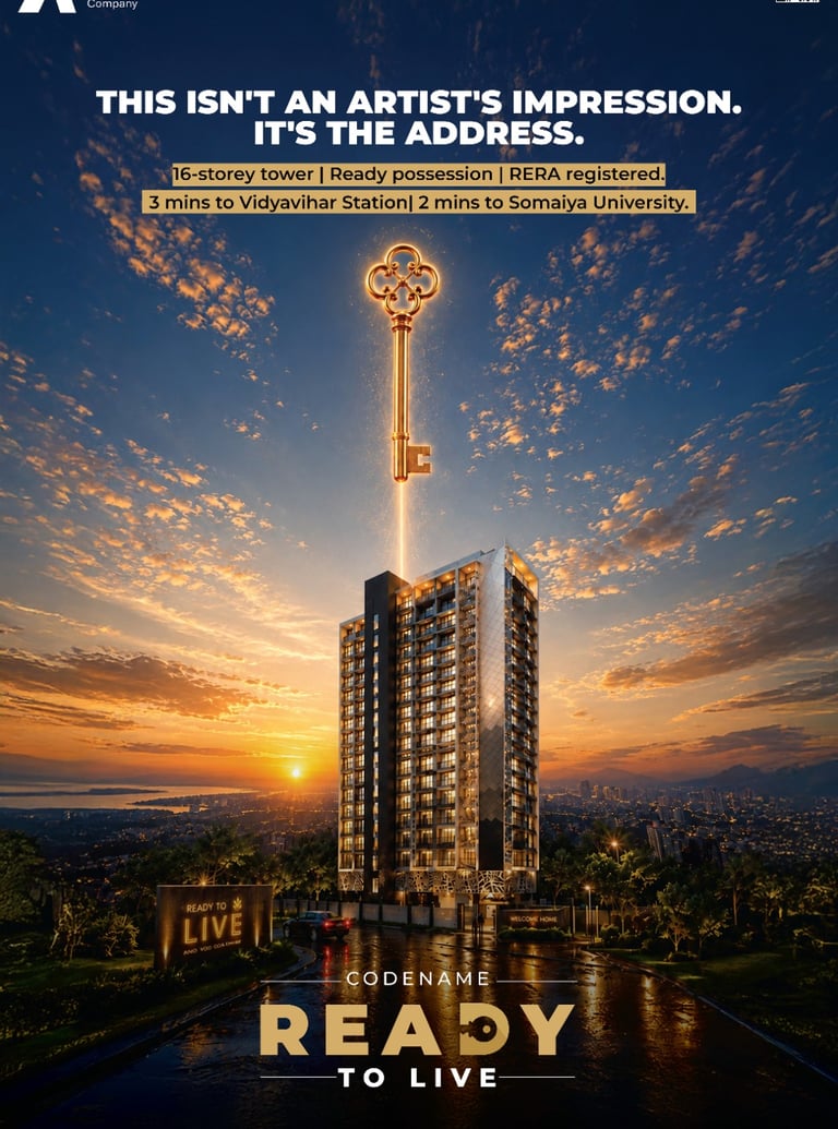Codename Ready to Live — 16-storey RERA-registered ready possession tower at Vidyavihar East Mumbai