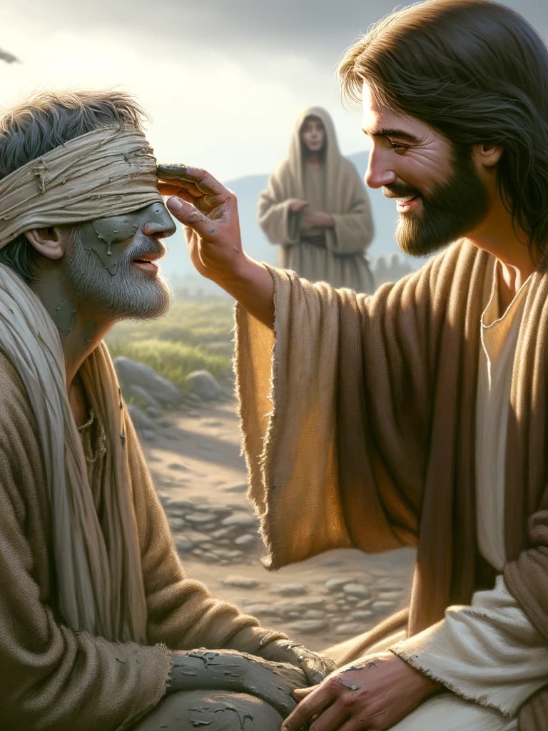 a man with a blindfolded eye patch on his forehead