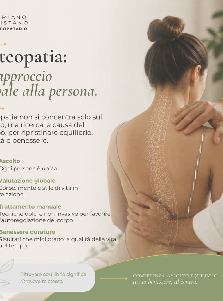 Valutazione osteopatica della postura e dell'equilibrio funzionale della persona