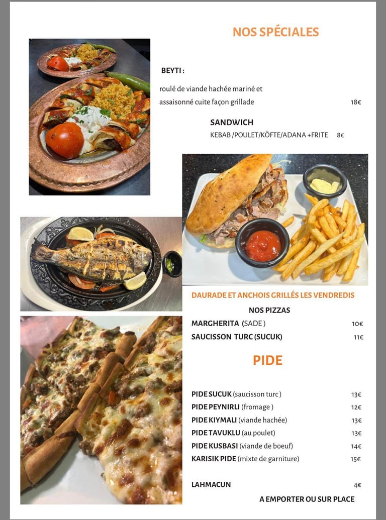 Image de la carte de Bonfil'ett avec les plats fait maison