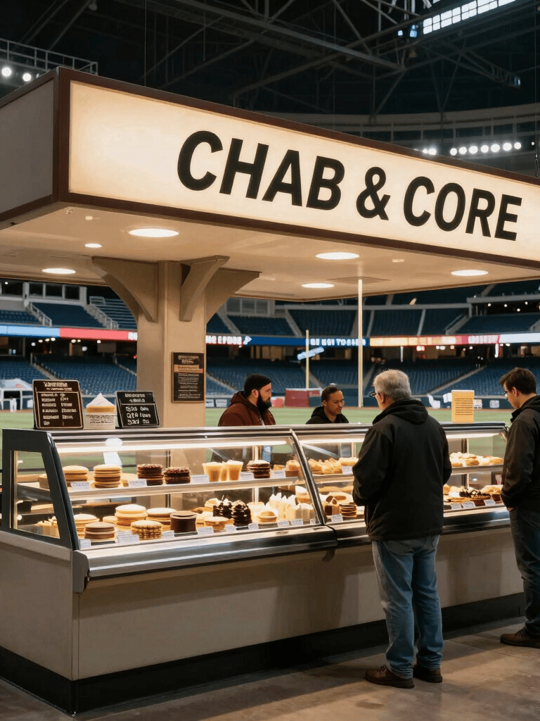 Aerial view of a sprawling urban development with a mix of commercial and residential buildings. Central open space with a circular design, surrounded by brick facades and multiple streets with cars and greenery. Highway visible in the distance along with a dense tree line.