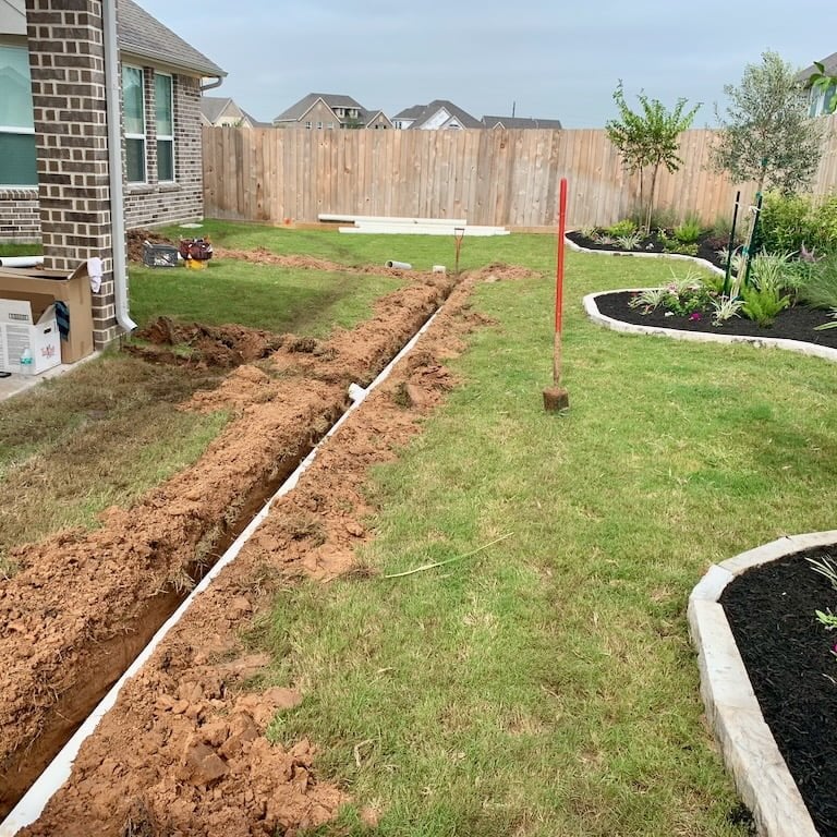 french drain installation