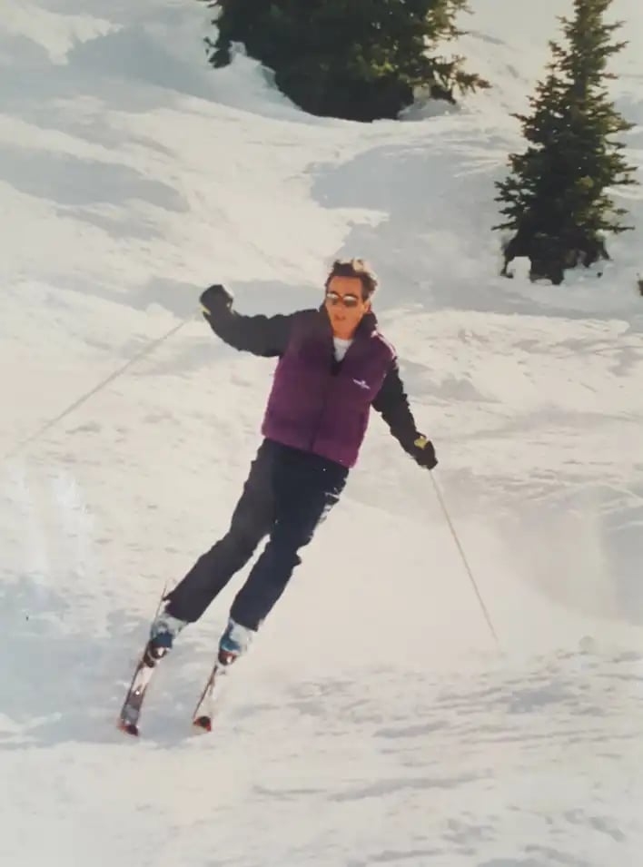 Kyle Keehan skiing the bumps in Aspen, Colorado.
