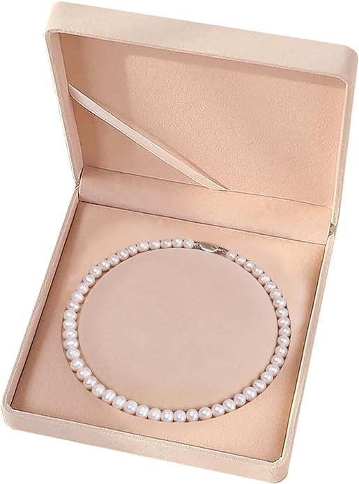 Freshwater Cultured Pearl Necklace for Women Includes Stunning 20 inch Pearl Necklace and Gift Box Jewelry for Women