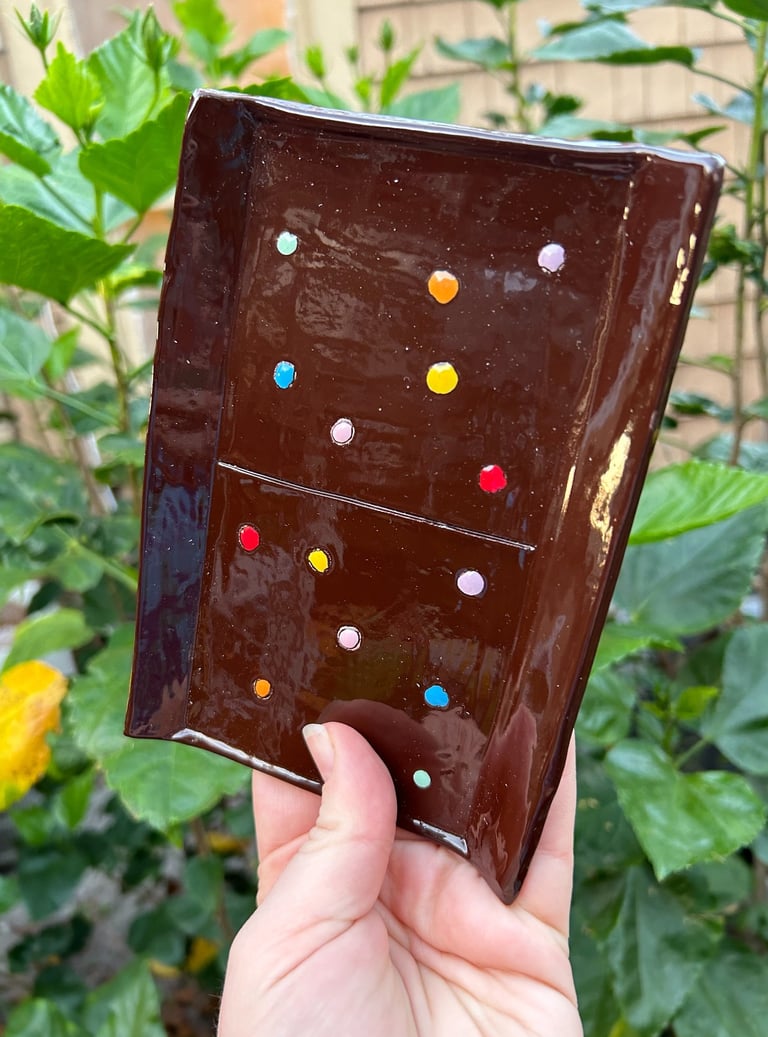 cosmic brownie ceramic tray