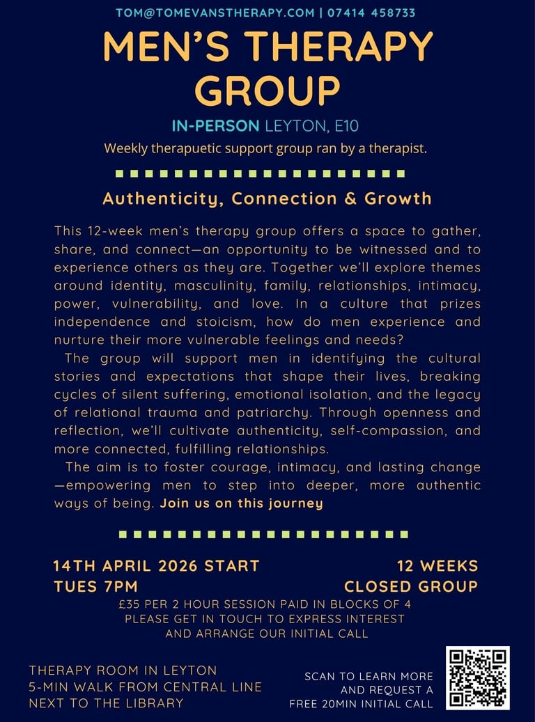 Men's group therapy, Men's group, Therapy Group