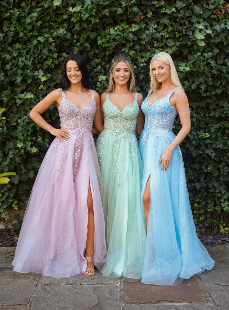 Yorkshire Prom shop 3 women in prom dresses