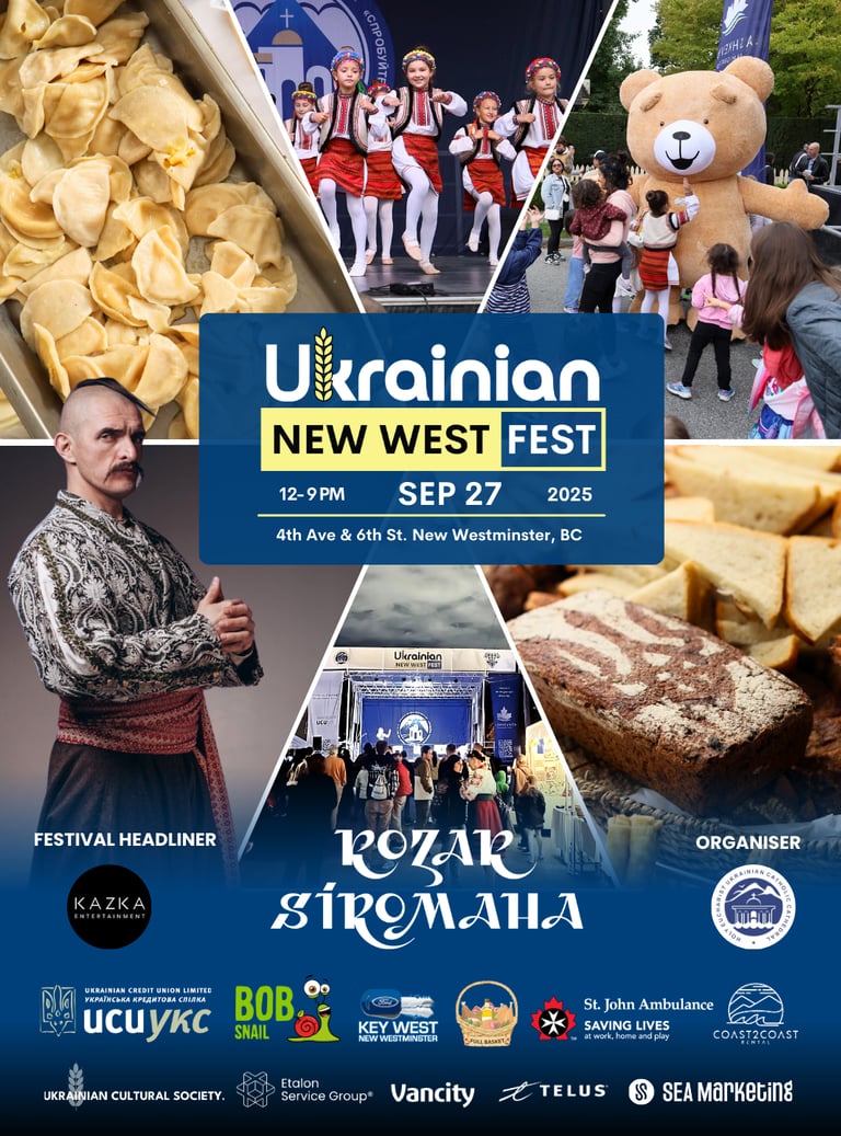 a poster for the upcoming Ukrainian NewWestFest New West Fest Street Festival
