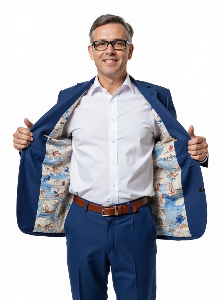 On-Demand Interlining printed for a custom Business Suit
