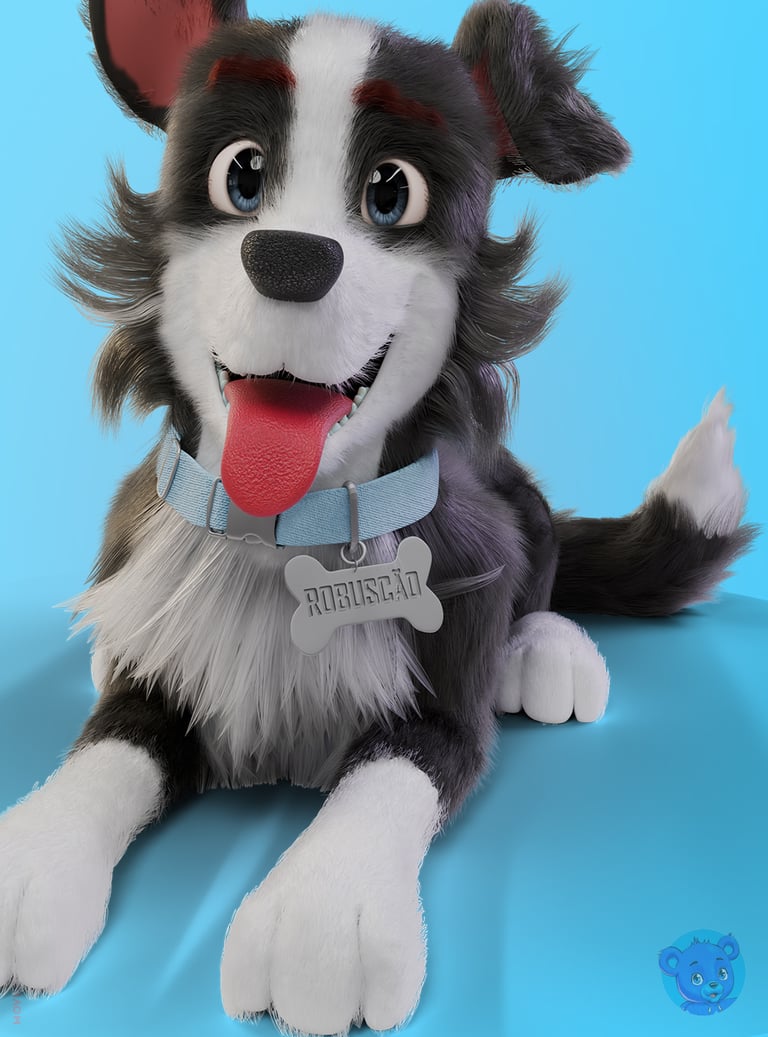 mascote 3D, personagem 3D