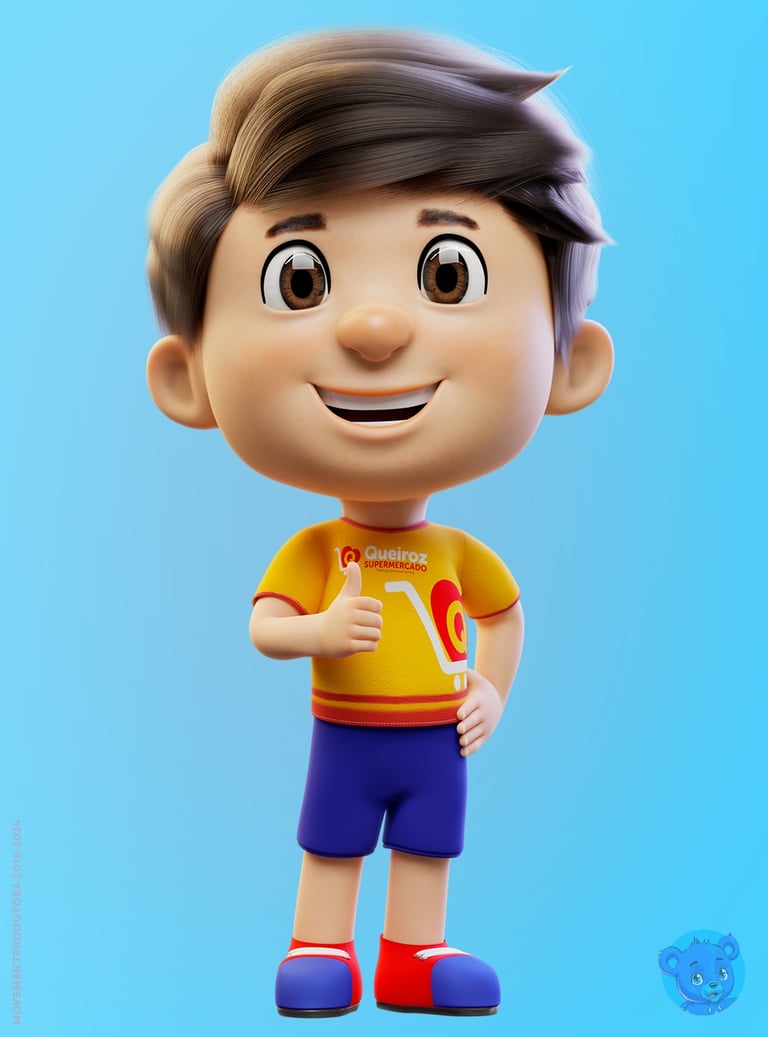 mascote 3D personagem 3D