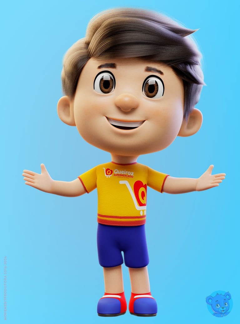 mascote 3D personagem 3D