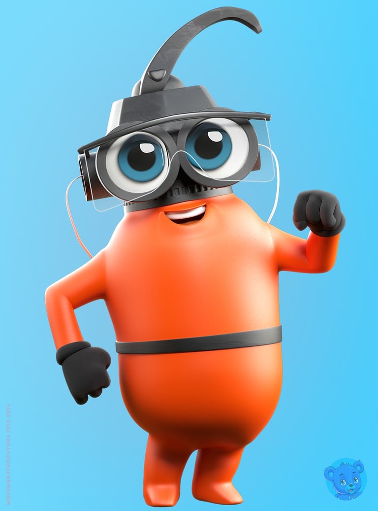mascote 3D, personagem 3D