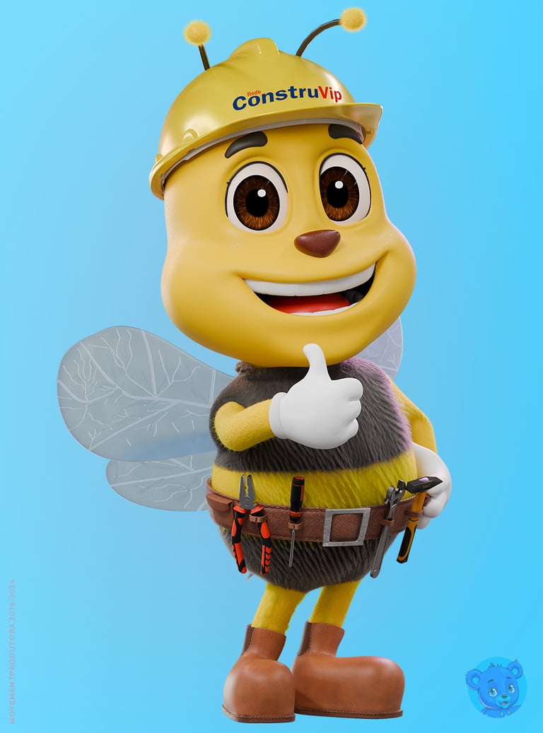 mascote 3D e personagem 3D