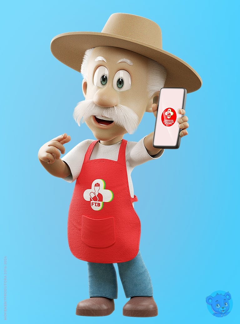 mascote 3D personagem 3D