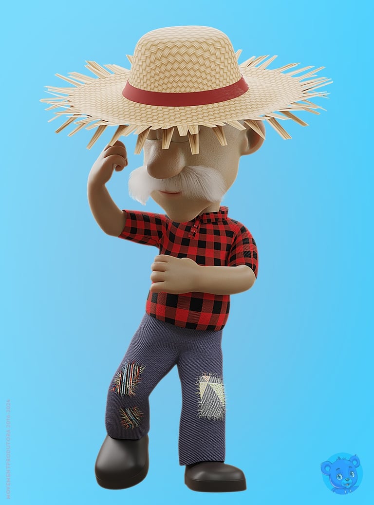 mascote 3D personagem 3D