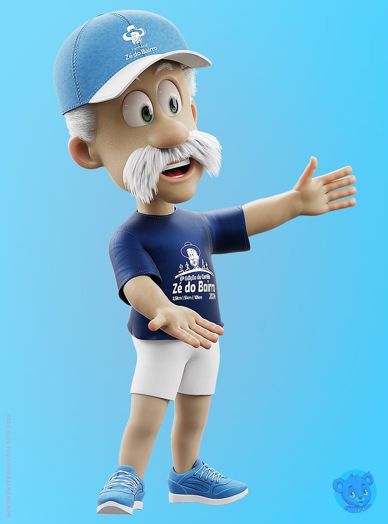 mascote 3D personagem 3D
