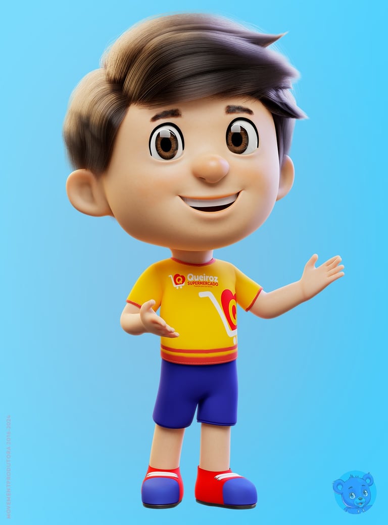 mascote 3D personagem 3D