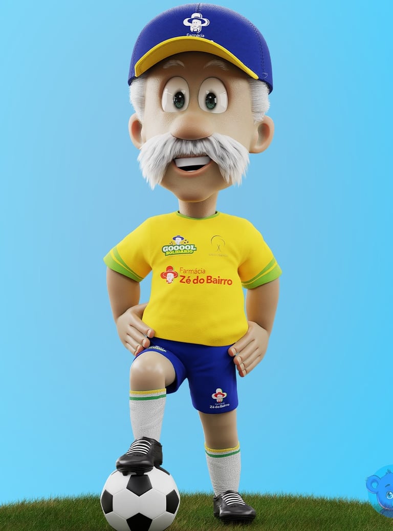 mascote 3D personagem 3D