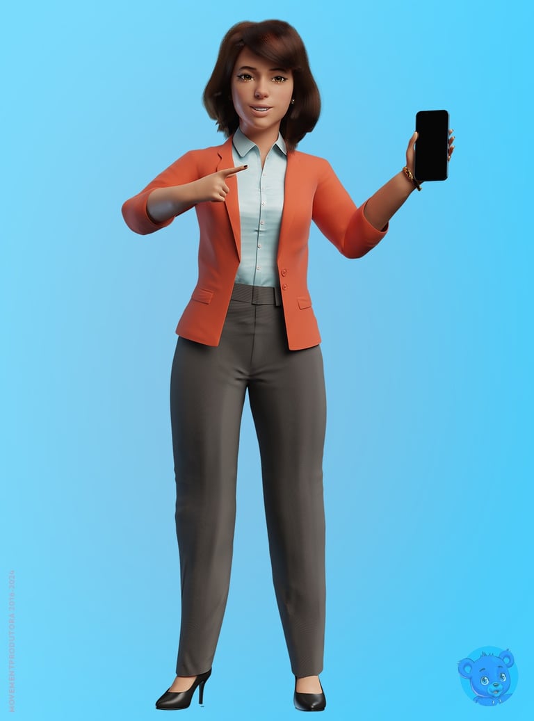 Mascote 3D, personagem 3D