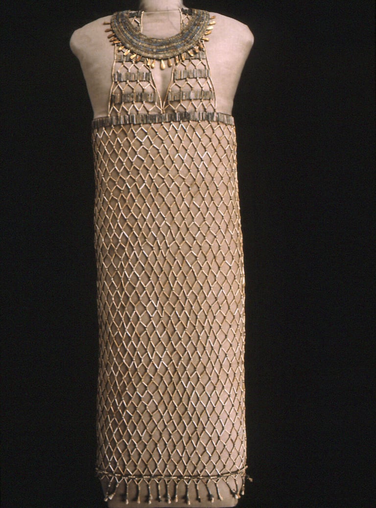 a beaded dress from ancient egypt
