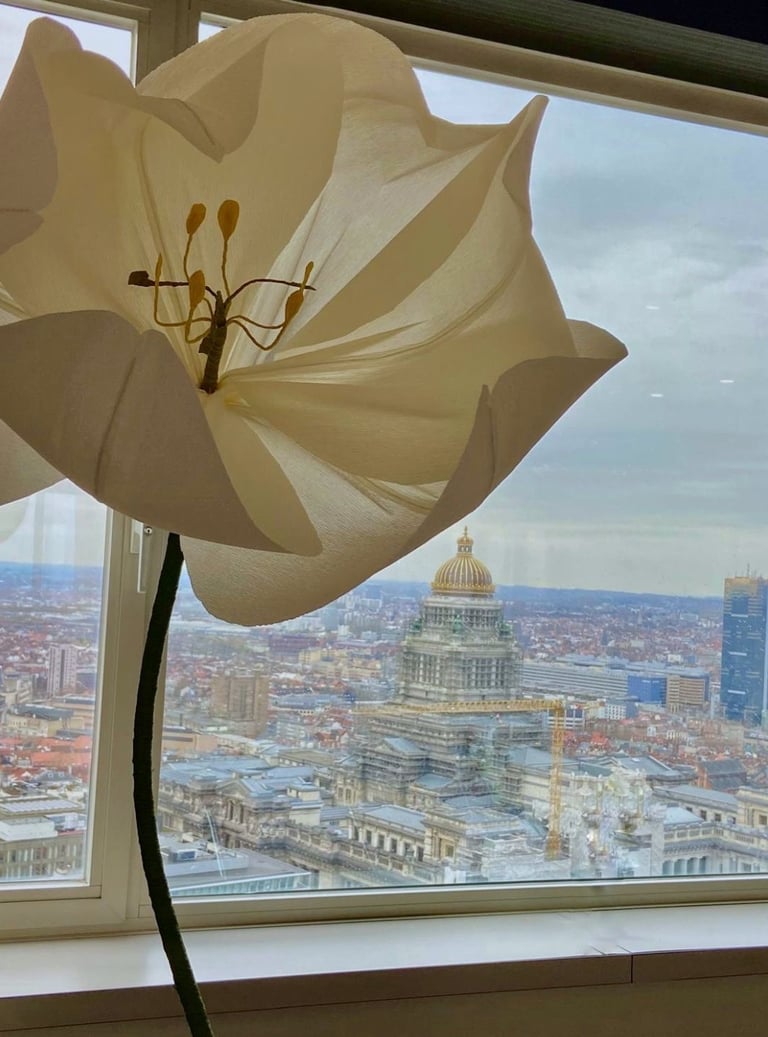Fleur géante pour un hôtel de luxe