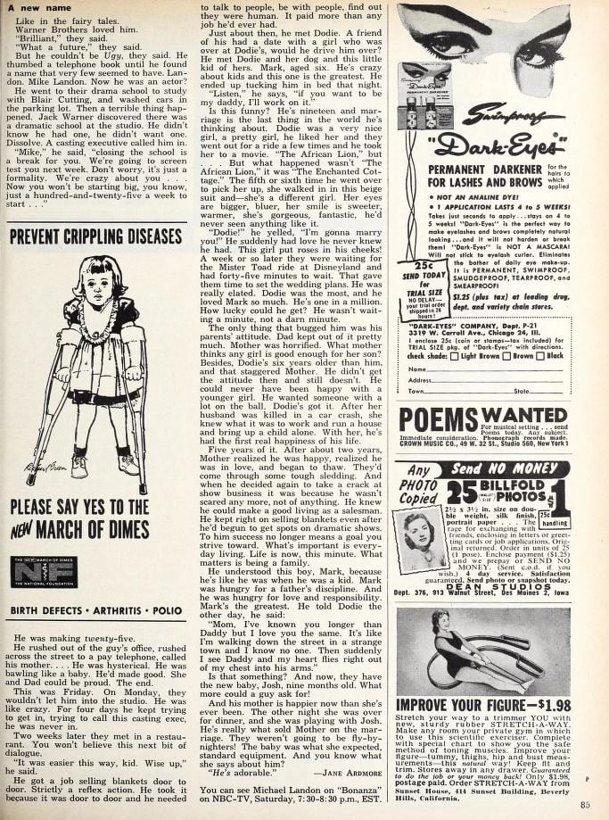 Michael Landon - Adorable? That's the Story of My Life article