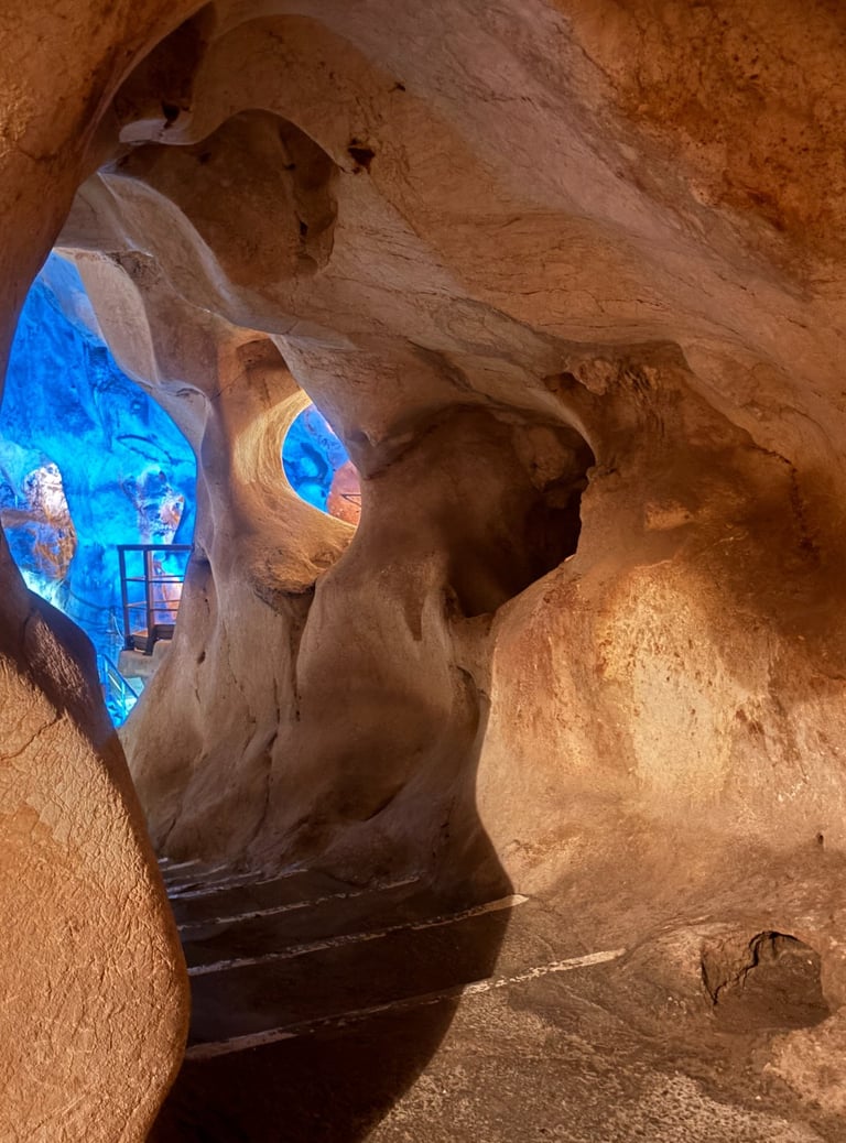 underground cave shaped by the sea