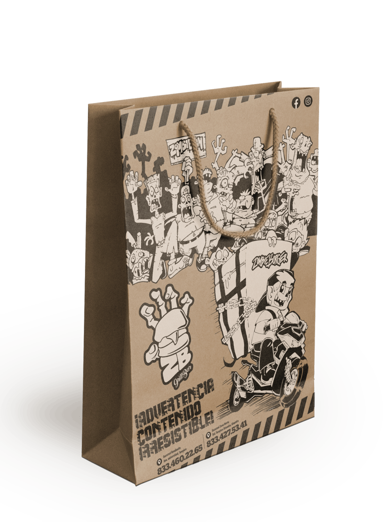 Ilustración para bolsa tipo Kraft