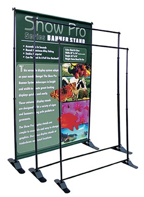 a banner banner stand with free to use size