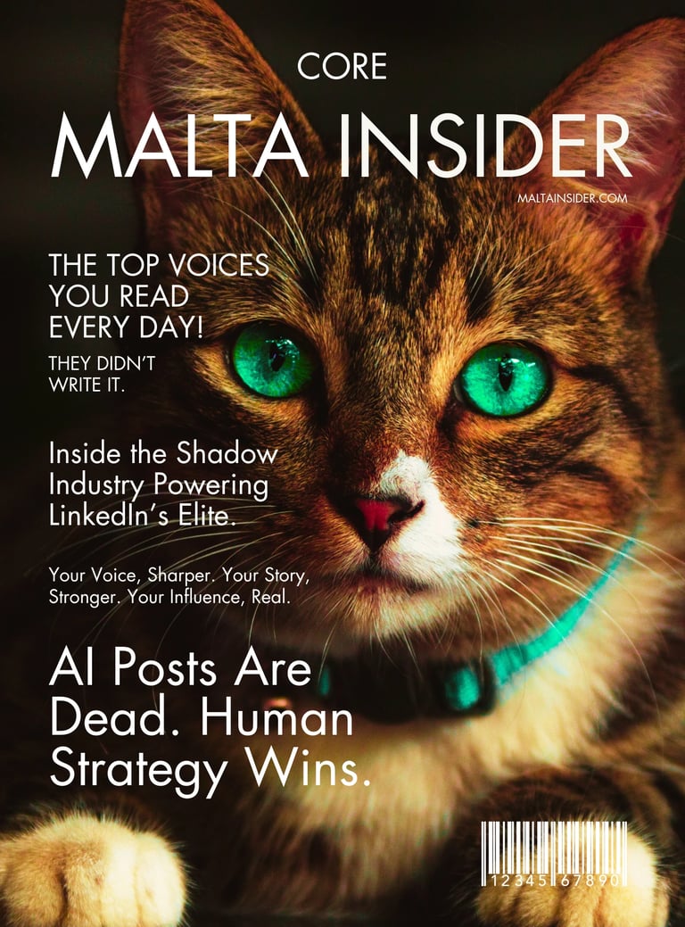 a cat sitting on a magazine cover