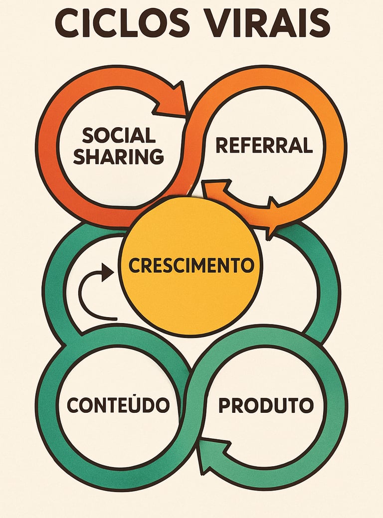 Ilustração-múltiplos-loops-conectados-cada-representando-ciclo-viral-diferente